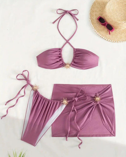 3-teiliges Bikini-Set „Lavender Dream“